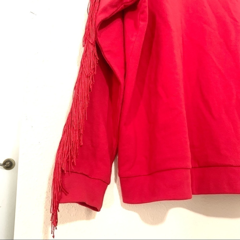 Levi's® Reese Frayed Sweatshirt red women’s size XL - Picture 5 of 9